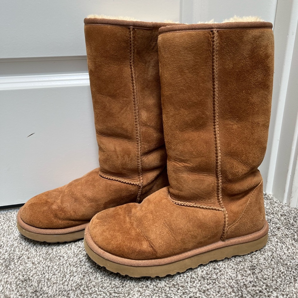 Ugg Australia tall boots chestnut suede